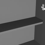 vidaXL Armoire à miroir de salle de bain 60x15x75 cm MDF Anthracite