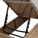 vidaXL Transat double avec toit Beige 205 x 129 x 200 cm Rattan PE