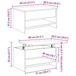 vidaXL Table basse Bois Ancien 80 x 50 5 x 41 5 cm Bois d'ingénierie