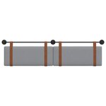 vidaXL Tête de lit suspendue Gris clair PU antique