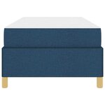 vidaXL Cadre de lit avec matelas Bleu 100 x 200 cm tissu