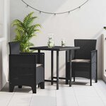 vidaXL Chaise de jardin 2 Pièces Anthracite 53 x 49 x 85 cm PP