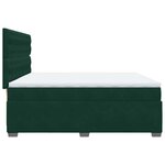 vidaXL Sommier à lattes de lit et matelas Vert foncé 200x200cm Velours
