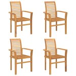 vidaXL Chaise de salle à manger 4 Pièces Marron 62 x 55 x 94 cm