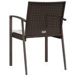 vidaXL Chaises de jardin coussins lot de 2 marron 56 5x57x83 cm rotin