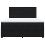 vidaXL Sommier à lattes de lit avec matelas Noir 180x200 cm Velours