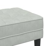 Banc vidaXL Gris clair 113 cm en velours
