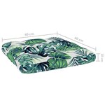 vidaXL Chaises de jardin 2 Pièces et coussins motif feuilles Pin imprégné