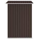 vidaXL Abri de jardin Marron 205x129x183 cm Acier galvanisé