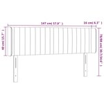 vidaXL Tête de lit à LED Marron foncé 147x16x78/88 cm Tissu