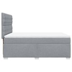 vidaXL Sommier à lattes de lit avec matelas Gris clair 140x190cm Tissu