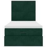 vidaXL Cadre de lit ottoman avec matelas vert foncé 90x200 cm velours