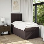 vidaXL Sommier à lattes de lit avec matelas Marron foncé 80x200 cm