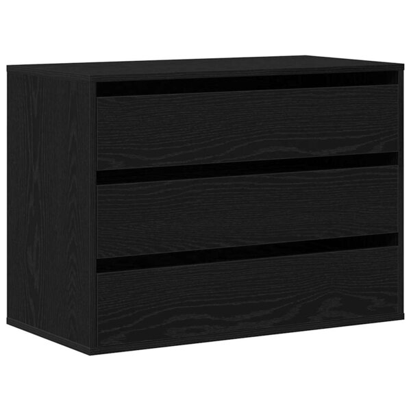 vidaXL Commode Chêne noir 80 x 41 x 58 cm Bois d'ingénierie