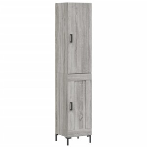 vidaXL Buffet haut Sonoma gris 34 5x34x180 cm Bois d'ingénierie