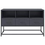 vidaXL Meuble TV anthracite 100 5x39x60 5 cm acier