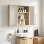 vidaXL Armoire murale de salle de bain Chêne Sonoma 40 x 10 x 60 5 cm