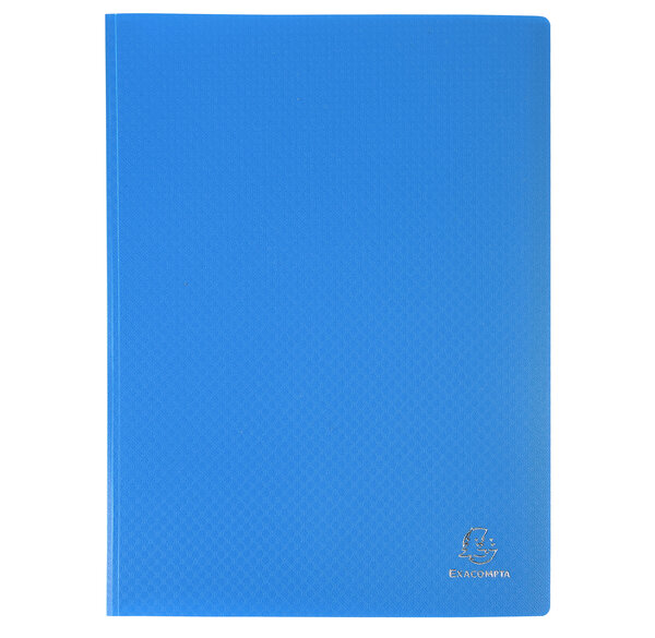 Protège-documents En Polypropylène 5/10e Opak Pochettes Cristal 200 Vues - A4 - Bleu Clair - X 8 - Exacompta