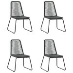 vidaXL Ensemble à manger de jardin 5Pièces PVC résine tressée noir marron