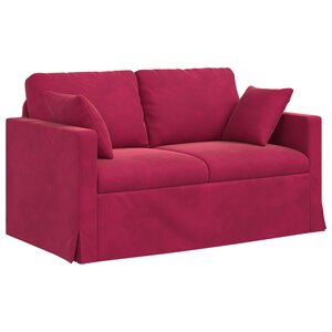 vidaXL Canapé Bordeaux 138 x 78 x 80 cm Velours