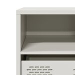 vidaXL Meuble TV blanc 101 5x39x43 5 cm acier laminé à froid