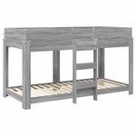 vidaXL Lit Superposé pour Enfants Gris Sonoma 100 x 200 cm
