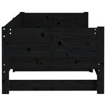 vidaXL Lit coulissant Noir Bois de pin solide 2x(90x190) cm