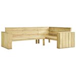 vidaXL Salon de jardin 4 Pièces avec coussins bois de pin imprégné