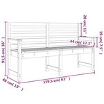 vidaXL Banc de jardin noir 159 5x48x91 5 cm bois massif de pin