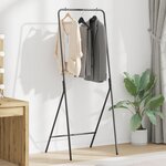 vidaXL Porte-vêtements Noir Métal Standard Pliant Porte-vêtements