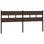 vidaXL Tête de lit chêne marron 190 cm acier et bois d'ingénierie