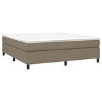 vidaXL Sommier à lattes de lit avec matelas Taupe 160x200 cm Tissu