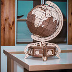 Maquette 3D en Bois Puzzle Globe Marron