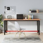 vidaXL Établi 200x55x81 5 cm bois massif de hêtre et métal