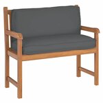 vidaXL Coussin pour dossier de palette Anthracite 120 x 40 x 12 cm
