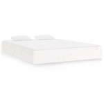 vidaXL Cadre de lit Blanc Bois massif 180x200 cm Super King