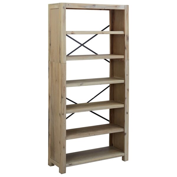 vidaXL Bibliothèque 6 niveaux 80x30x170 cm Bois solide d'acacia