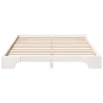 vidaXL Cadre de lit surélevé avec stockage Blanc 160 x 210 cm bois