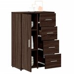 vidaXL Buffets 2 Pièces chêne marron 60x31x84 cm bois d'ingénierie