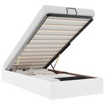 vidaXL Cadre de lit ottoman sans matelas blanc 100x200 cm similicuir