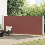 vidaXL Auvent latéral rétractable de patio 600x160 cm marron