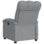 vidaXL Fauteuil de massage inclinable Gris clair Tissu