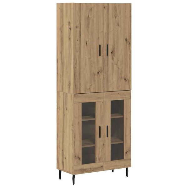 vidaXL Haut Armoire Bois Ancien 69 5 x 34 x 180 cm