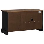 vidaXL Meuble TV HALDEN porte coulissante noir 110x40x60cm bois massif