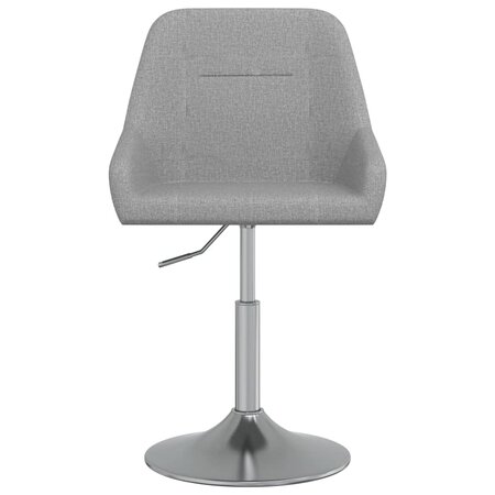 vidaXL Chaise pivotante de salle à manger Gris clair Tissu