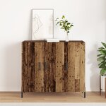 buffet vidaXL en bois vieilli 90x34x80 cm en bois d'ingénierie