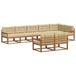 vidaXL Ensemble de canapés d'extérieur 8 pc Naturel et Beige