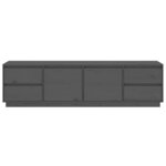 vidaXL Meuble TV Gris 176x37x47 5 cm Bois de pin massif