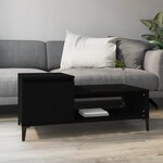 vidaXL Table basse Noir 100x50x45 cm Bois d'ingénierie