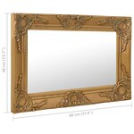 vidaXL Miroir mural style baroque 60x40 cm Doré